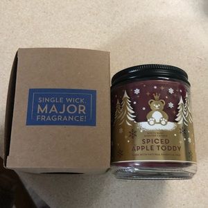NWT Bath & Body Works Single Wick Candle SPICED APPLE TODDY